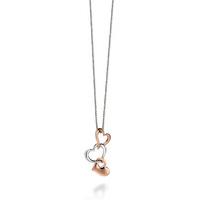 Fiorelli Duo Tone Heart Drop Necklace