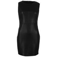 Firetrap Blackseal PU Stitch Dress