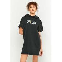 fila frieda black mesh hoodie dress black