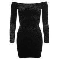 Firetrap Blackseal Crushed Velvet Dress