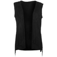 Firetrap Blackseal Fringed Sleeveless Jacket