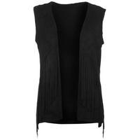 Firetrap Blackseal Fringed Sleeveless Jacket