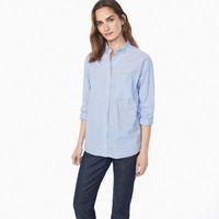 Fil-a-fil Striped Shirt - Nautical Blue