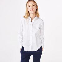 fine satin weave shirt white