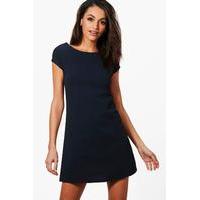 Fitted Tailored Dress - navy