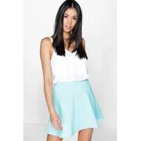 Fit And Flare Skater Skirt - blue