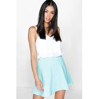 fit and flare skater skirt blue