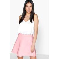 Fit And Flare Skater Skirt - rose