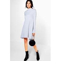 Fine Knit Swing Dress - dove