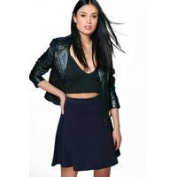 Fit and Flare Skater Skirt - navy