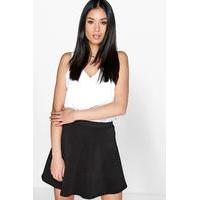 fit and flare skater skirt black