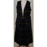 fine woollens size 12 blue mix traditional tartan kilt and waistcoat