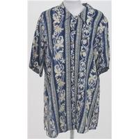 First Avenue: Size 10: blue mix short sleeved blouse