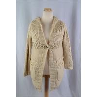 firetrap shetland ecru hand knitted cardigan size s