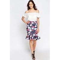 Fish Tail Floral Skirt