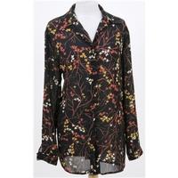 Fiorella size 12 black mix patterned blouse