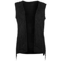 Firetrap Blackseal Fringed Sleeveless Jacket