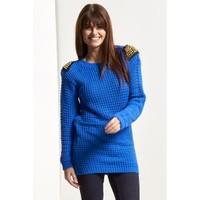 Fiona Chunky Knit Shoulder Stud Jumper