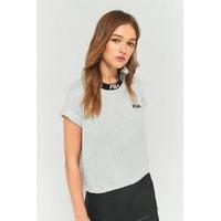 FILA Festival Grey And Black Cropped T-Shirt, GREY