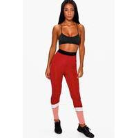 fit panel running leggings red