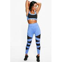 fit contrast panel running leggings purple