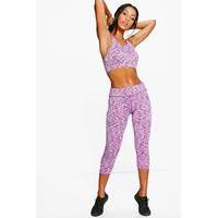 Fit Performance Capri Running Leggings - purple