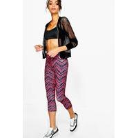 Fit Zig Zag Running Leggings - red