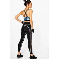 fit contour mesh insert running leggings black