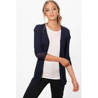 Fine Knit Cardigan - navy