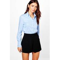 fitted cotton shirt blue