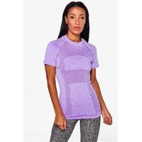 fit seamless running tee purple