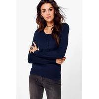 fine knit jumper navy