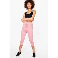 fit crop running joggers pink