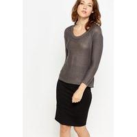 Fine Knit Ribbed Neck Jumper