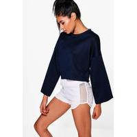 Fit Running Crop Sweat - navy