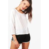 Fit Athleisure Running Top - white