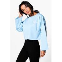 Fit Running Crop Sweat - blue