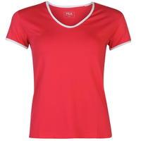 Fila Logo Tennis T Shirt Ladies