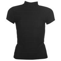 firetrap blackseal turtle neck ribbed t shirt