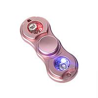 Fidget Spinner Hand Spinner Toys Two Spinner EDCLED light Stress and Anxiety Relief Office Desk Toys Relieves ADD, ADHD, Anxiety, Autism