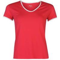 Fila Logo Tennis T Shirt Ladies