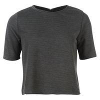 Firetrap Zip Back Ribbed Tshirt