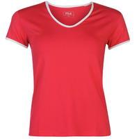 Fila Logo Tennis T Shirt Ladies
