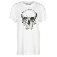 firetrap blackseal distressed skull t shirt