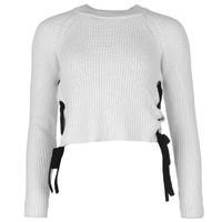 Firetrap Luxe Tie Knitted Crop Top Ladies