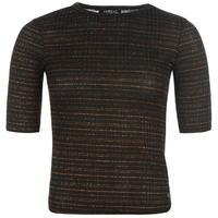 firetrap blackseal lurex striped top