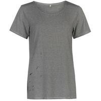 firetrap blackseal distressed t shirt ladies