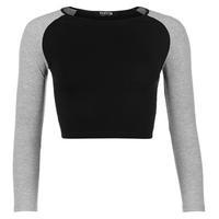 Firetrap Blackseal Raglan Crop Top