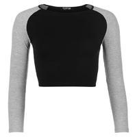 Firetrap Blackseal Raglan Crop Top