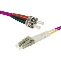 Fiber Duplex Patch Cord Om3 50/125 Lc/st Purple- 1 M